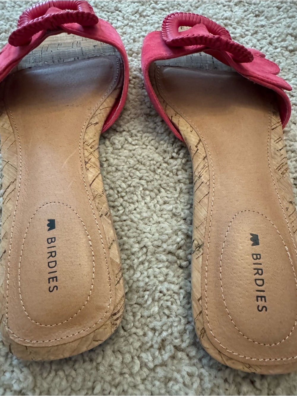 Birdies Pink Suede Slide Sandals - Picture 5 of 5